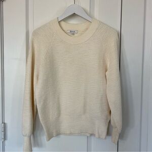Madewell Women's Ivory Crew Neck Sweater
